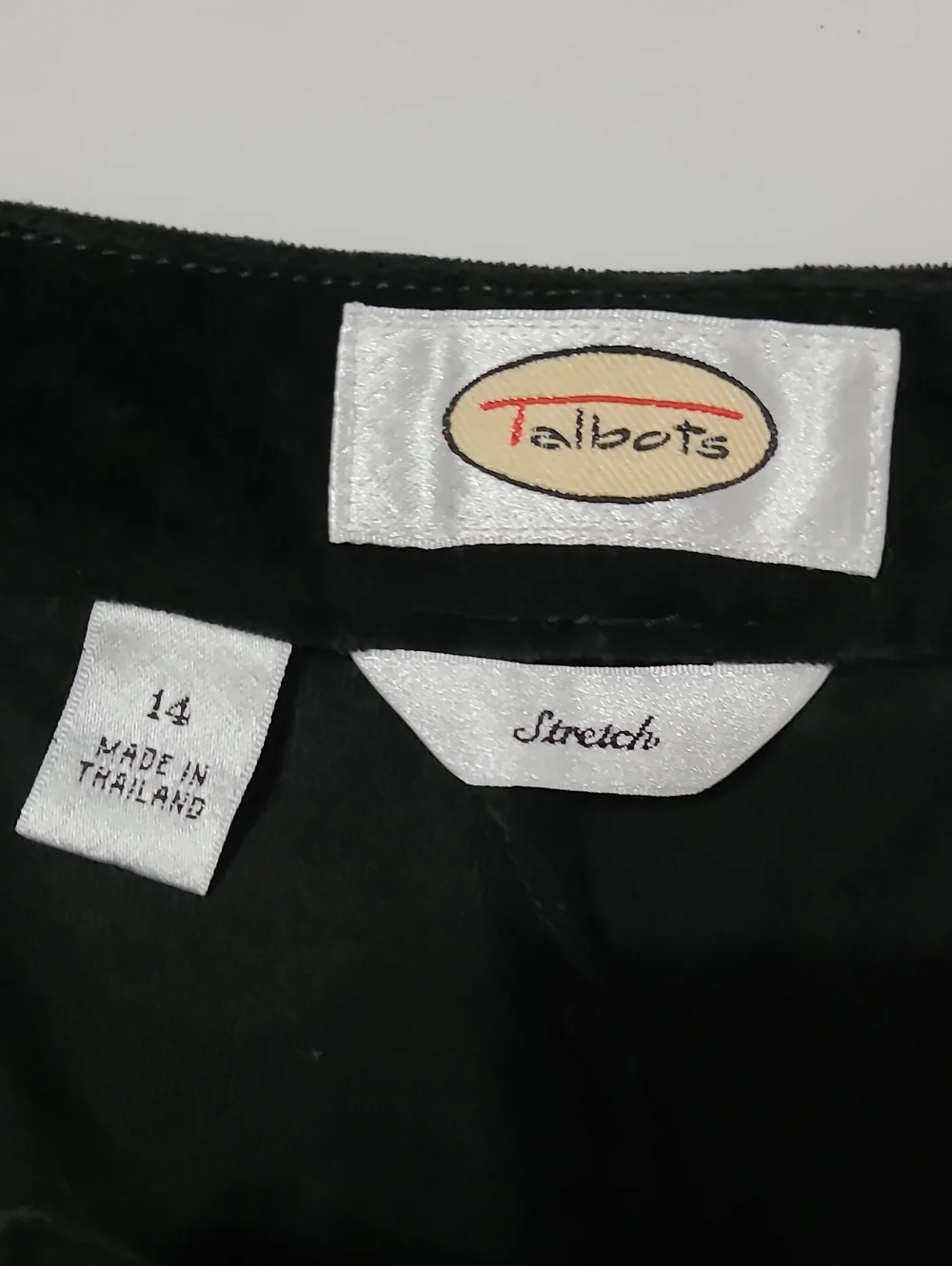 Talbots Black Velvet Pants size 14